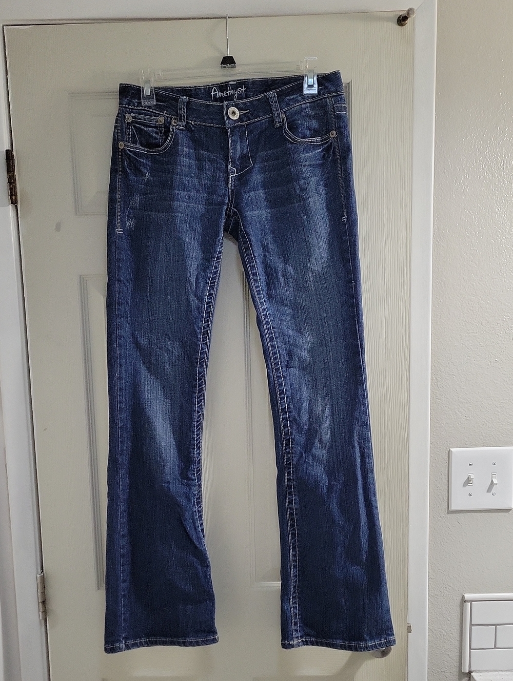 Amethyst Jeans Women's Highly Desired Dark Blue Bootcut Jeans